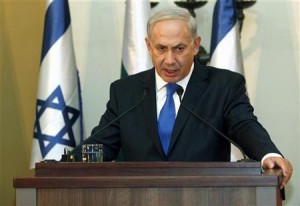 Israeli Prime Minister Benjamin Netanyahu speaks during a joint news conference with his Bulgarian counterpart Boiko Borisov (not pictured) in Jerusalem September 11, 2012. REUTERS/Gali Tibbon/Pool